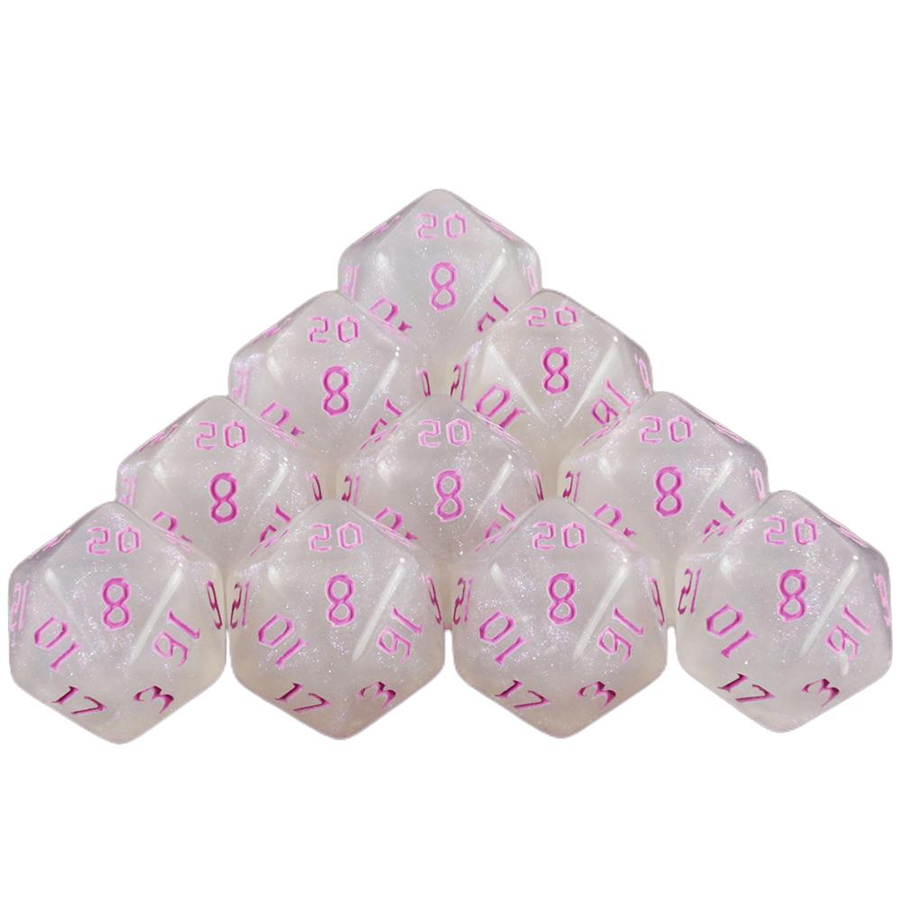 10pcs 20 Sided Polyhedral Dice for DND RPG Table Game Accessories