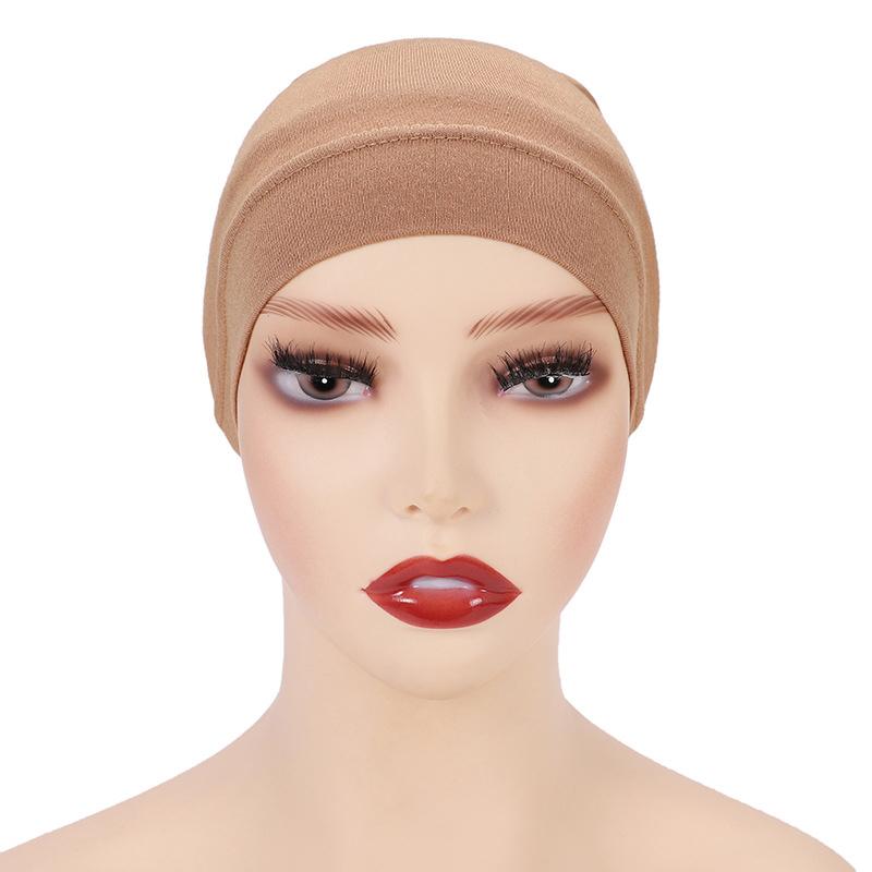 27 Colors Fashion Women Inner Hijab Tube Muslim Turban Cap Bonnet Plain Islamic Underscarf Cotton Jersey Undercaps Mujer Hat