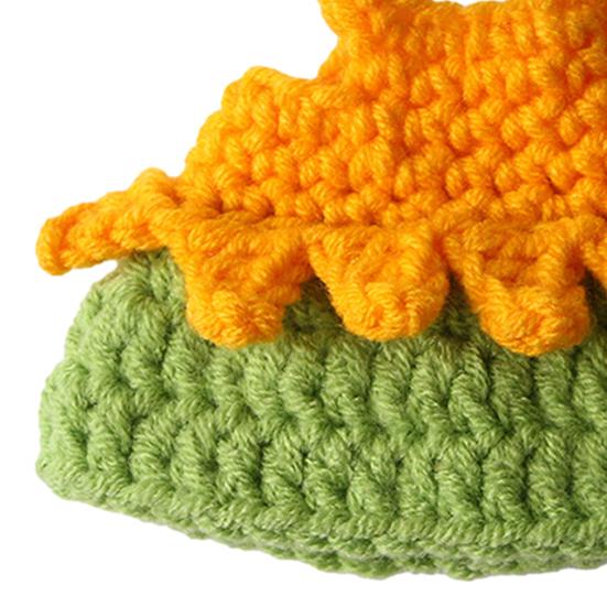1 Set Abbigliamento per Criceti Cappello a Maglia con Cinturino Regolabile Top all'Uncinetto Costume per Criceti Porcellini d'India Piccoli Animali Accessori Pet