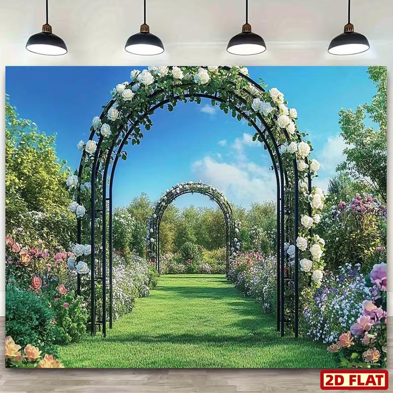 Spring Floral Garden Tapestry Blooming Arches for Party & Room Decor 47.2x31.5inch/120*80cm