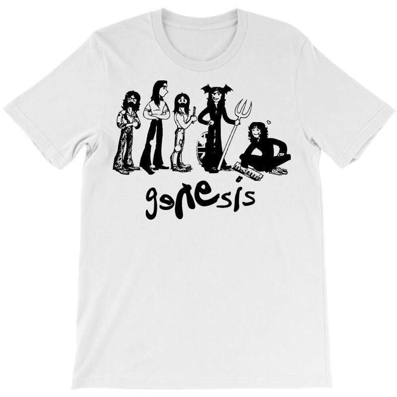 Funny Man Genesis Band Shirt Short Sleeve Caricature White Unisex S-4XL Unisex T-Shirt XL