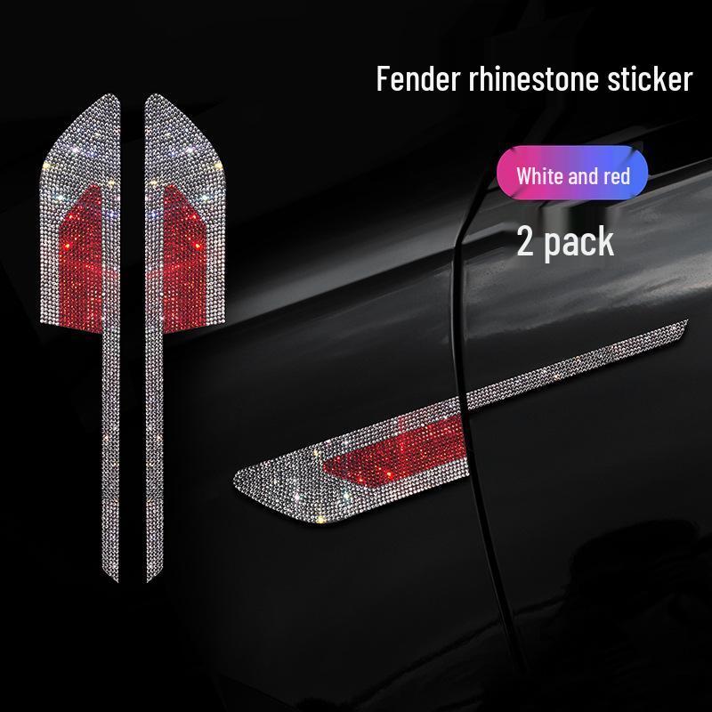 Carbon Fiber Fender Diamond Decal: Anti-Collision Body Decoration