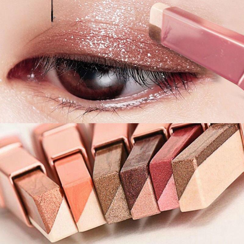 Double Color Glitter Eye Shadow Stick Matte Eyeshadow Makeup Waterproof Bicolor Shimmer Cosmetics Beauty Makeup Tool