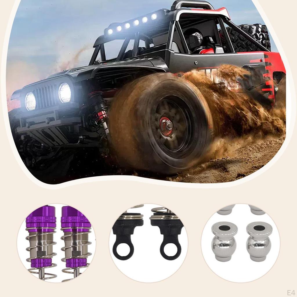 Metal Oil Shock Absorber Kit 66mm and 72mm Replacement for 14210 14209 1: 14 RC Vehicle Accessory