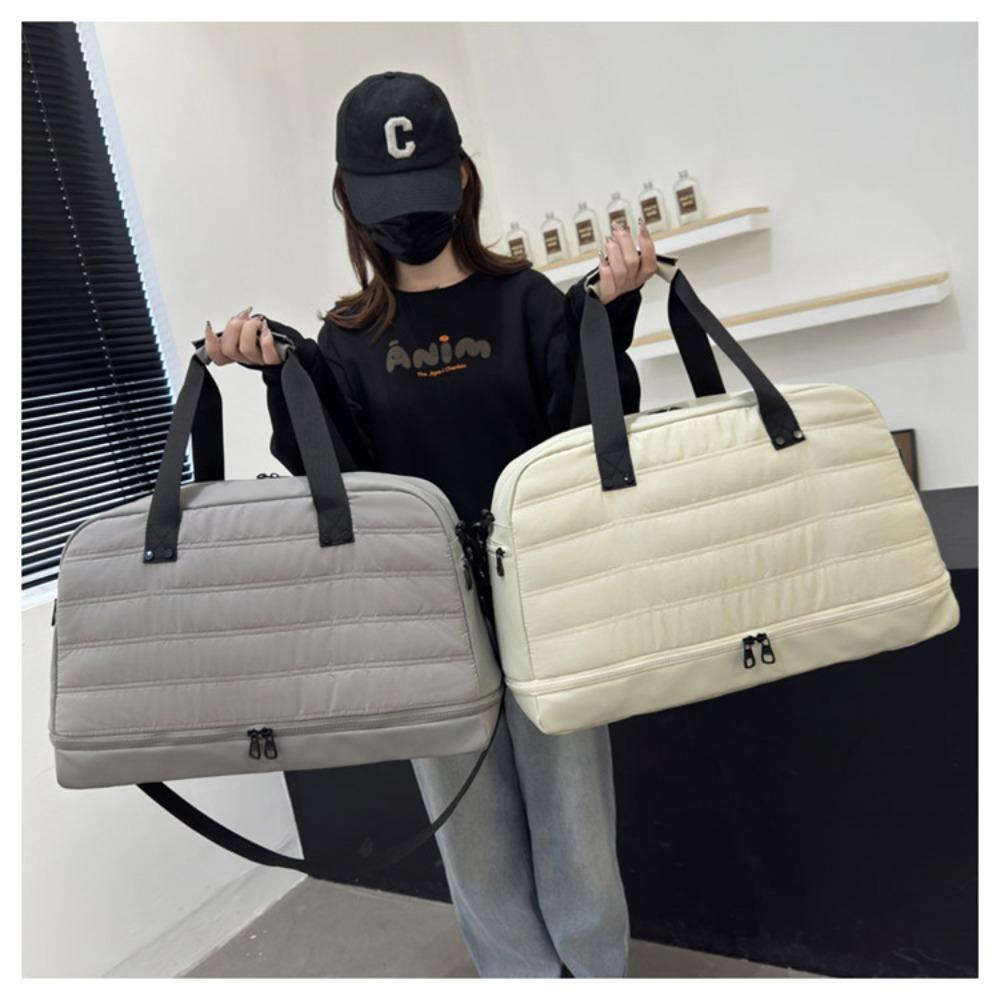 Fitness bag, the same dry and wet separation yoga bag for men and women, large-capacity short-distance travel bag, expandable luggage bag
