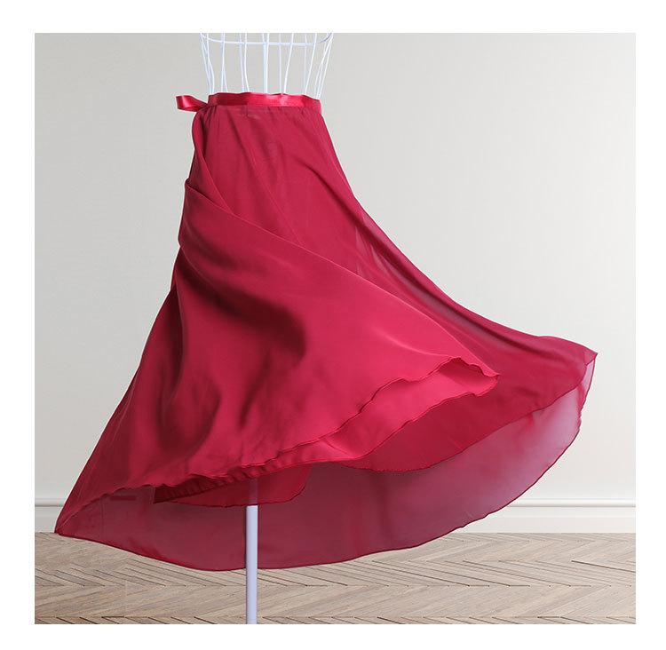 Female Ballet Long Skirt, Summer Adult Training Outfit, Long Chiffon Ballet Skirt, One-piece Skirt