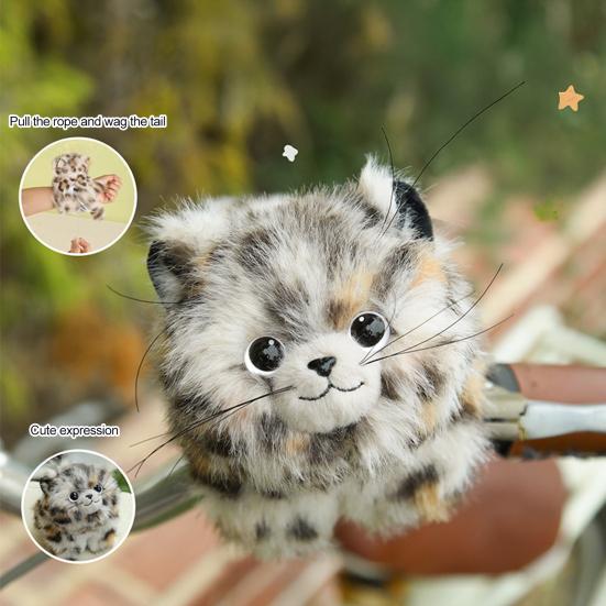 Brățară Pisică Maimuță de Pluș cu Coadă Mișcătoare, Jucărie cu Brățară Slap, Păpușă Animal Portabilă, Cadou pentru Copii