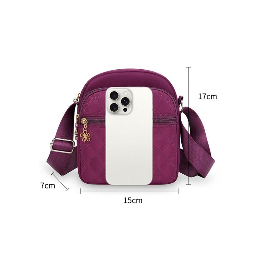 New Nylon Small Square Bags Multifunctional Crossbody Messengers Bag Multi-compartment Shoulder Bag