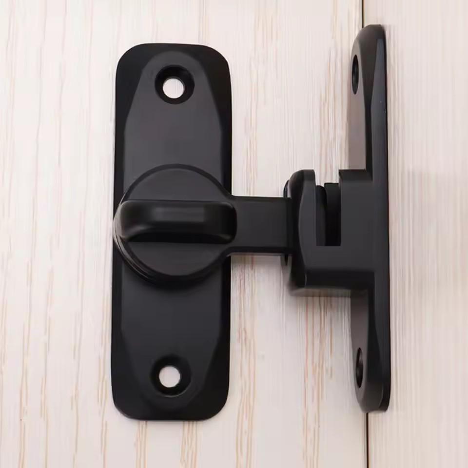 Thickened Alloy Door Latch - Hasp Anti-Theft Bathroom Lock with No-Punch Bolt