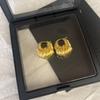 Minimalist European & American Brass Gold-Plated Horn Earrings & Cuffs