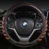 LS AUTO Steering Wheel Cover 38CM 15'' Braid On Steering Wheel Car Styling Universal Carbon Fiber Steering Wheel
