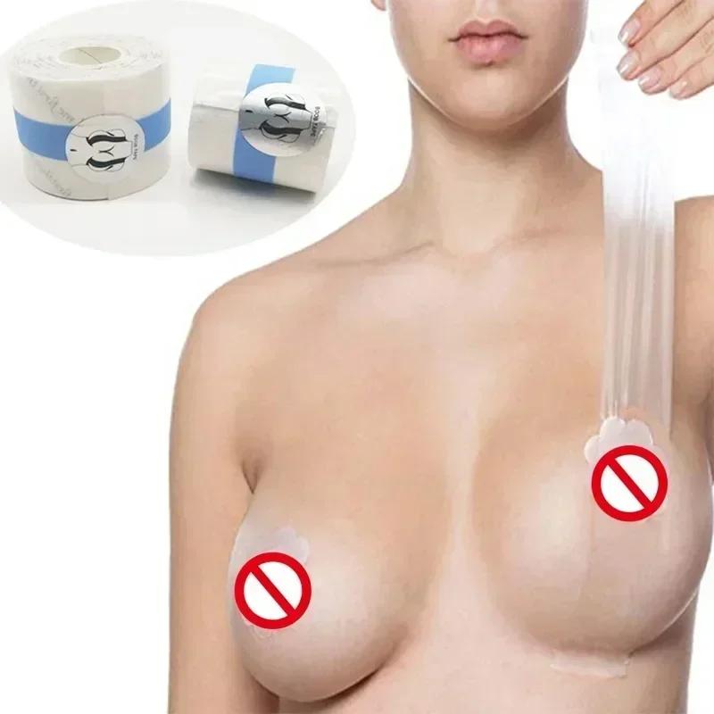 New 5M Transparent Breast Lift Tape Women Invisible Push Up Bra Sticker Tapes Body Boob Lift Up Bandage Chest Breast Petals