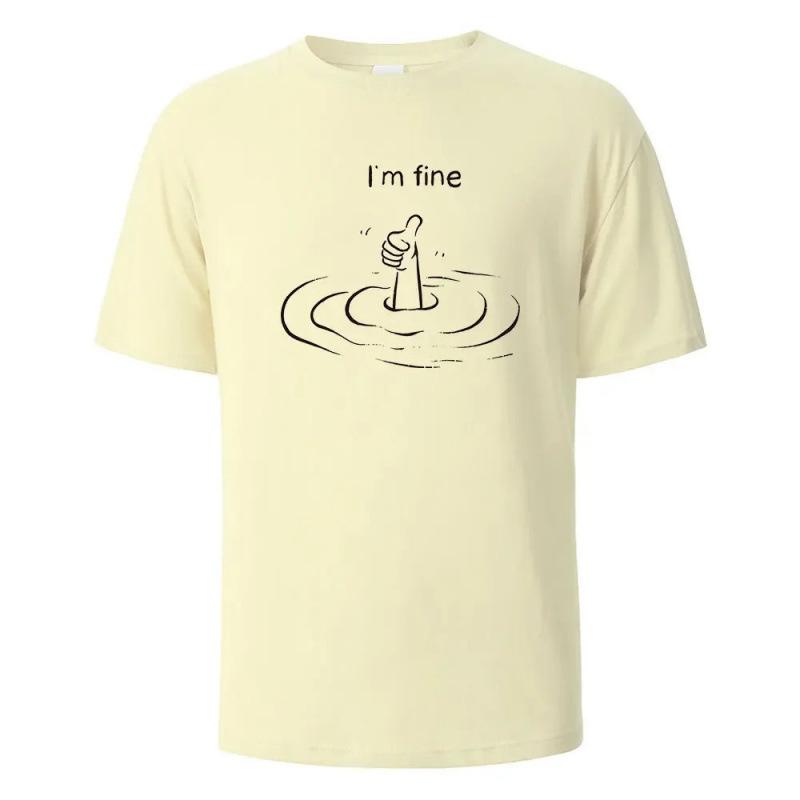 Fashion Personality T-Shirt T m Fine Print T-Shirt 100% Cotton Summer Tees F S