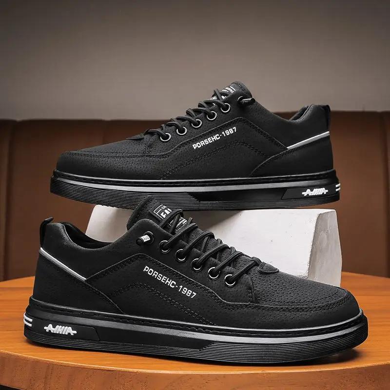 Módní pánské tenisky šněrovací Oxford venkovní joggingové deskové bezpečnostní boty pánské mokasíny nové ležérní boty pro muže zapatos de hombre