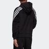 Adidas Logo Three Stripes Hooded Drawstring Jacket Men Jacket Black H47896