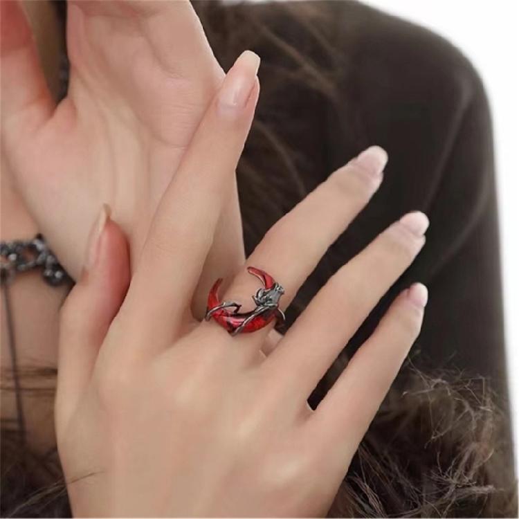 Versatile Crescent Ring Adjustable Size Open Ring Jewelry Handmade Statement Accessory for Everyday Wear and Event