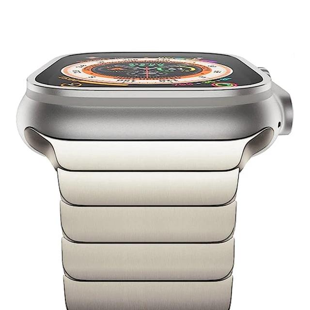 Tytanowy kolorowy pasek Do Apple Watch Ultra 2 49mm 9 8 7 5 se 6 pętla dla iwatch 45 41 42 44 38 40mm stal nierdzewna bransoleta Pasek