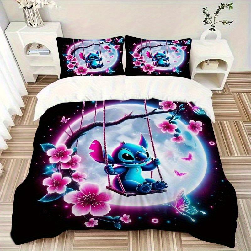 3pcs Swinging Stitch Bedding Set, Including 1 Quilt Cover and 2 Pillow Shams, Without Filling, Soft and Comfortable Home Bedroom B088