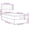 VidaXL Ottoman Bed Frame with Mattress Dark Grey 90x190 Cm Velvet, Bed Frame, Upholstered Bed Frame, Bed Frame 3314433