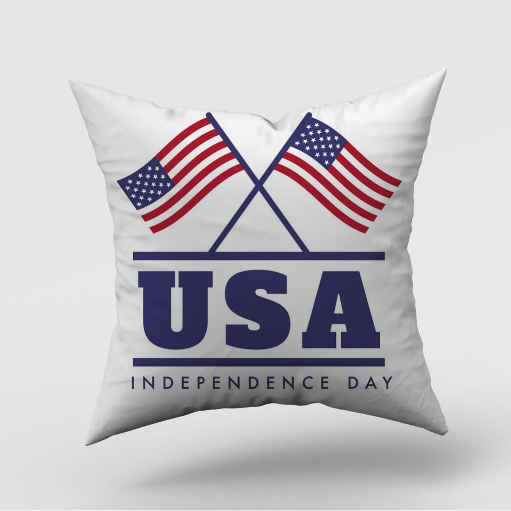 New American Independence Day Pillow Cover American Logo Outdoor Home Decoration Pillow Cushion Cover