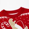 Matching Christmas Sweater Family Kids Adult  Cartoon Elk Print Round Neck Long Sleeve Pullover Winter Tops Streetwear