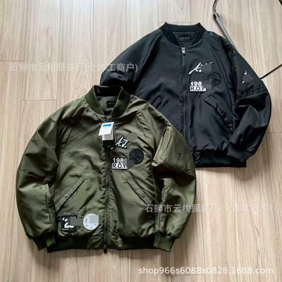 Herren Oversize Baumwollgepolsterte Bomberjacke Winter Warm Lässig Streetwear Kaputtenlose Oberbekleidung
