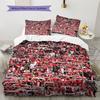 SK Slavia Praha Pattern Bedding Home Decoration Birthday Gift (1 * Duvet Cover + 2 * Pillowcase, Without Core)