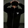 Men's Casual Sports Hoodie with Double Hood and Bird Print for a Fashionable Feel