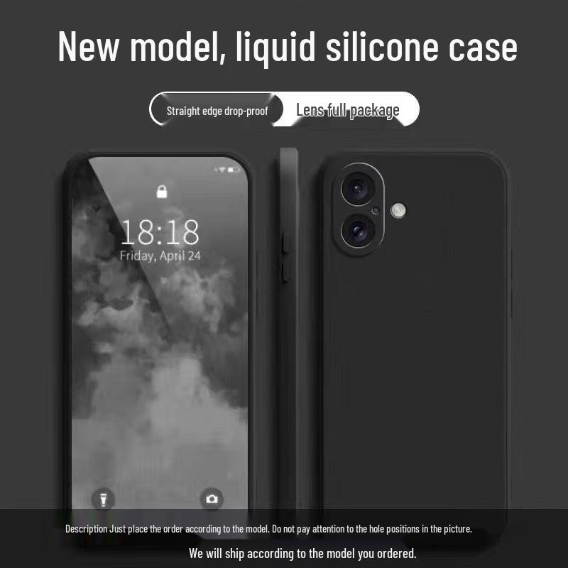 

Apple iPhone 16 Liquid Silicone Case: Drop Protection, Solid Color, Skin-Friendly, High-End Simple Design Apple 16