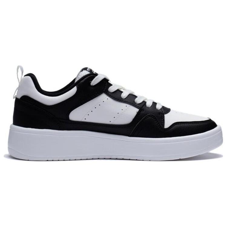 Li Ning Xingchu 2.0 Slip Resistant Abrasion Resistant Low Top Skateboard Shoes Men's Black White AGCT337-3