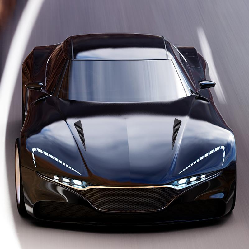 Car Hood Cover Decoration Side Air Outlet Stripes Racing Sports Decoration Universal for ToyotaVW BMWAudiBenz