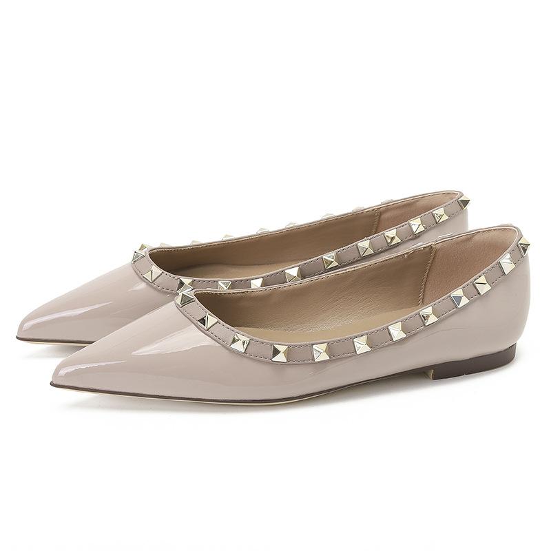 Heels Valentino Schuhe Nieten spitze flache Schuhe Sommer Damen