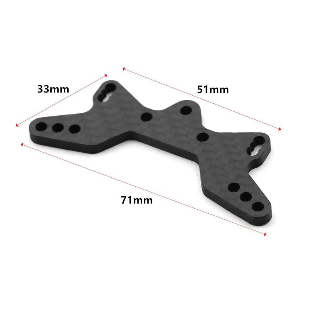 SHEAWA Carbon Fiber Damper Stays for Tamiya 110 RC Car TT-02, Front and Rear, Durable and Lightweight, Front and Rear Mounting Parts and Accessories