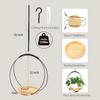 Creative Round Hanging Basket & Flower Wreath Pot - Aerial Wood Plant Stand Ornament