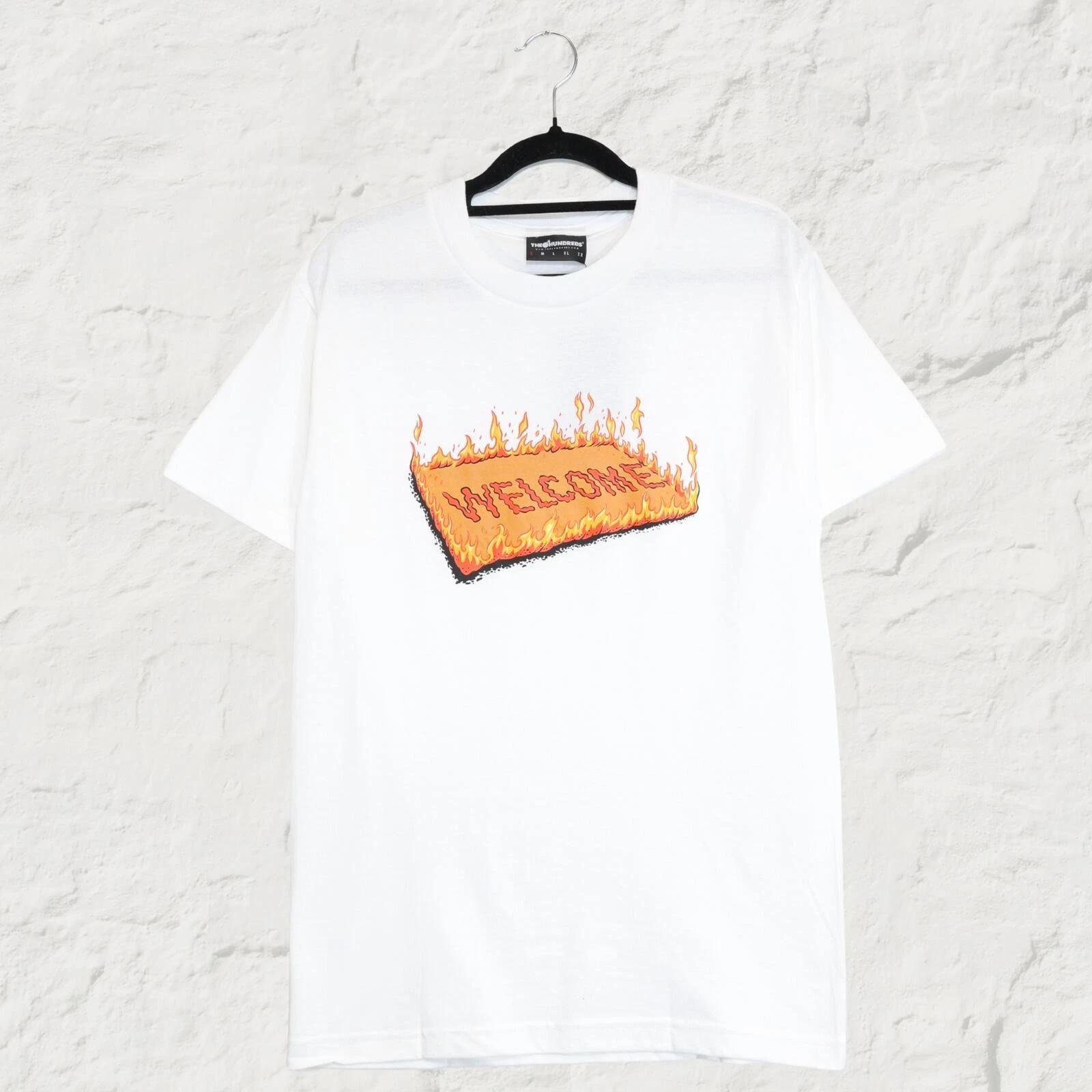 The Hundreds Welcome Mat Tee White Graphic Skate Streetwear T-Shirt S S