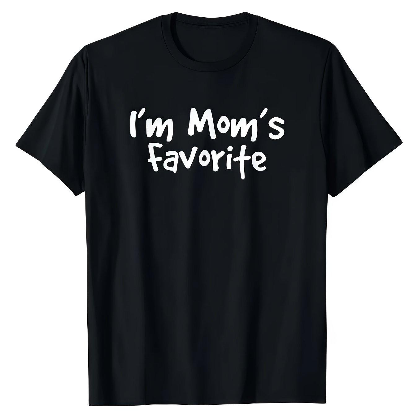 Im Moms Favorite Son Daughter Graphic Tee Unisex Casual Cotton Short Sleeve Daily Top S
