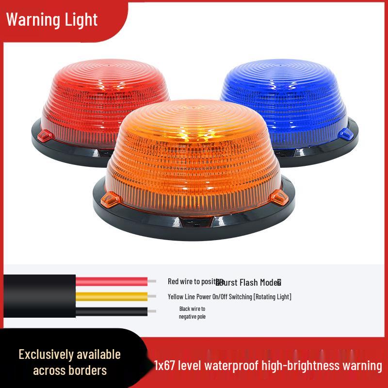 

Car LED Roof Warning Strobe Light - Yellow Signal for Engineering Vehicles 12-80V оранжевый