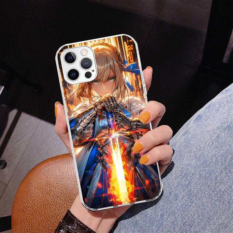Fate Zero Stay Night Saber Phone Case For iPhone 13 12 Mini 11 Pro Max XS XR X SE 7 8 Plus 5S 5 6S 6 Gift Print Cover Fundas