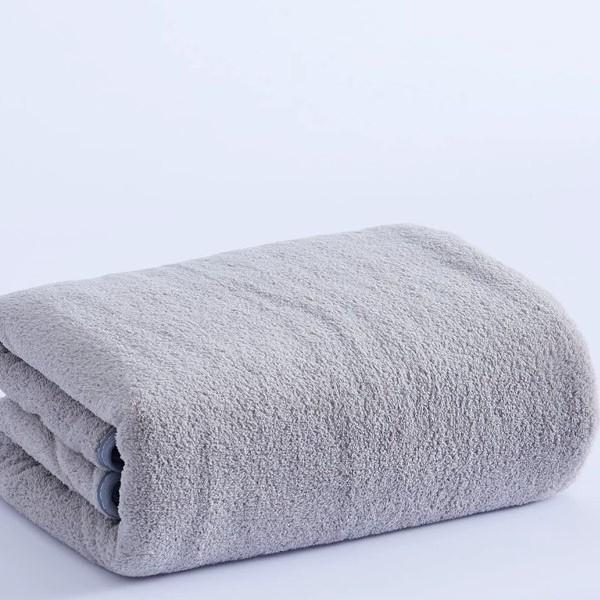 Coral Fleece Bath Towel Thickened Solid Color Wrapped Edge Absorbent Quick Drying Soft Adult Bath Towel for Home Use