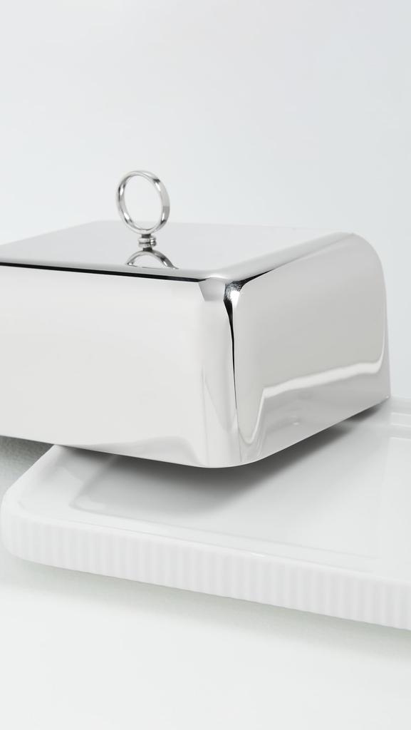 Georg Jensen BERNADOTTE Butter Dish, Butter Case, Butter Box, Silver, 15cm W x 11cm D x 9cm H, Product Number: 10019914