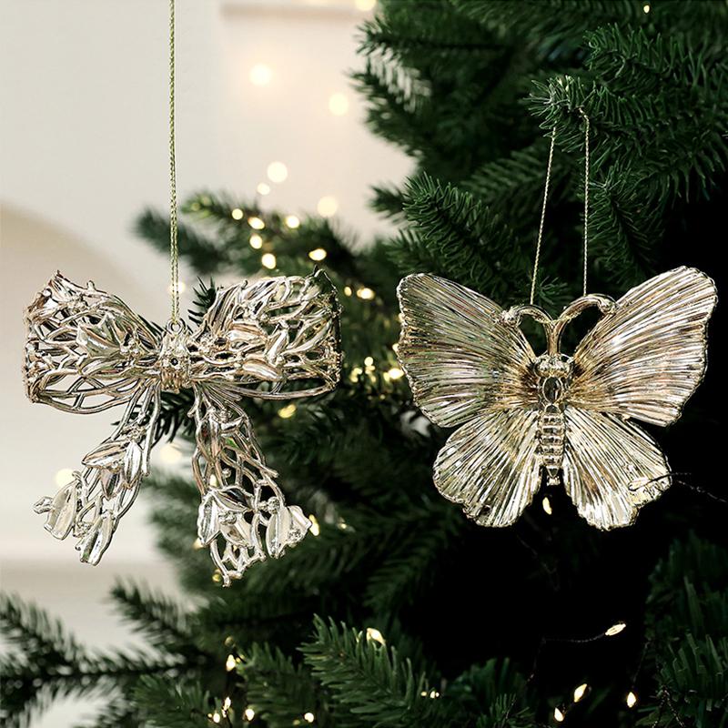 1PC Plastic Gifts Elk Holiday Butterfly Christmas Tree Ornaments Party Multiple Options Available
