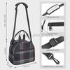 Custom GTI Tartan Insulated Lunch Bag Portable Thermal Lunch Box for Work Travel Reusable Bento Tote with Adjustable Shoulder