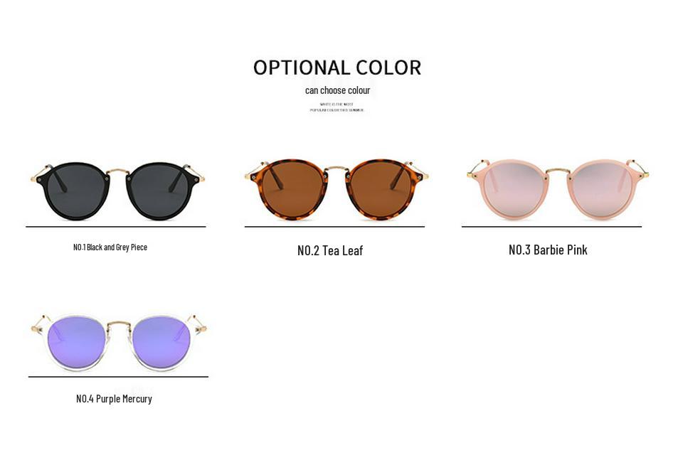 2447 Retro Polarized Metal Round Sunglasses - Unisex Fashion Shades