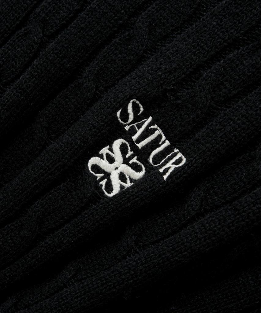 Seteo Basic Cable Crew Neck Knit Black