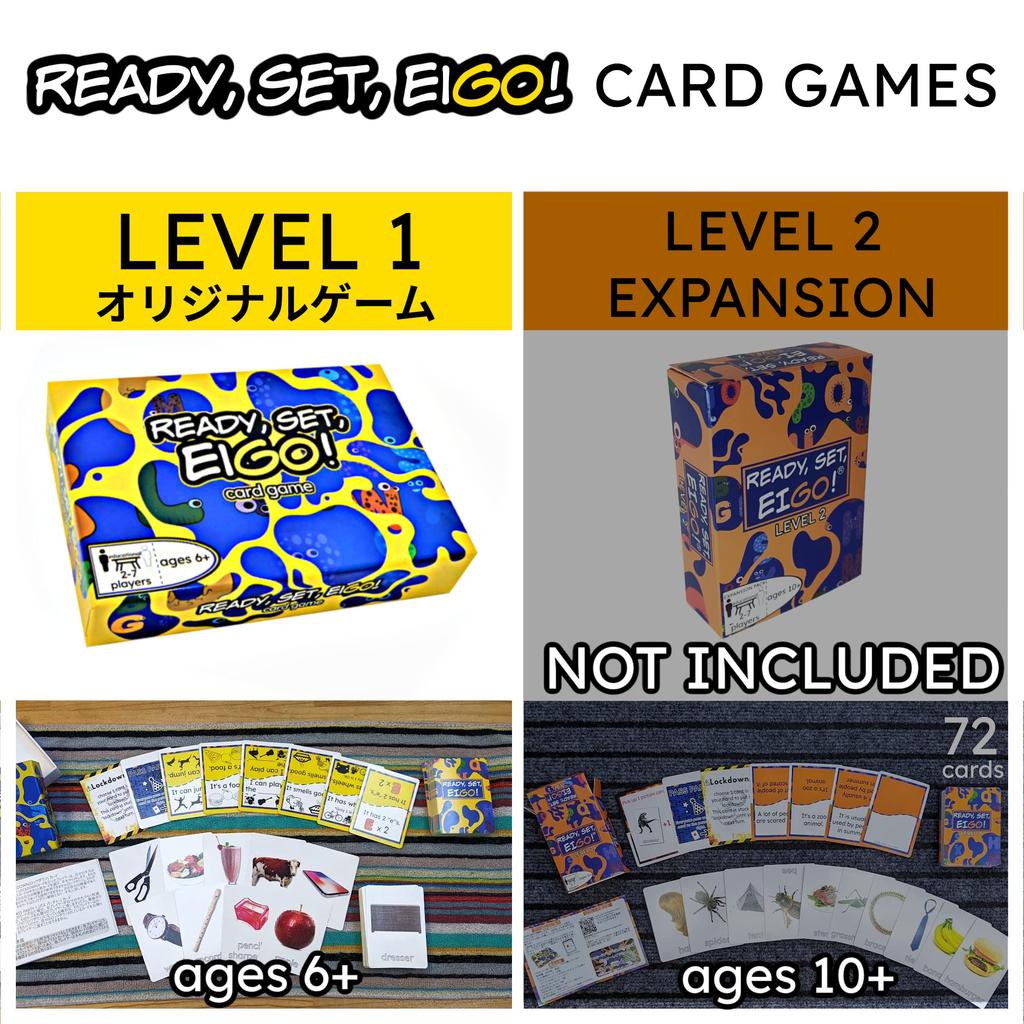 READY, SET, EIGO! Card Game - A Fun Way To Learn English (128 Cards Included) (LEVEL 1 (original Game))