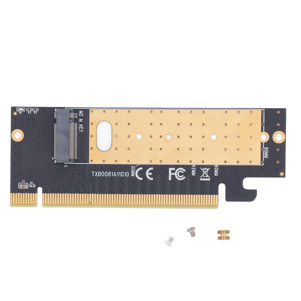 NVMe M.2 SSD Adapter Card Plug and Play M.2 NVMe SSD M Key To PCIe 3.0 X16 Card for 2230 2242 2260
