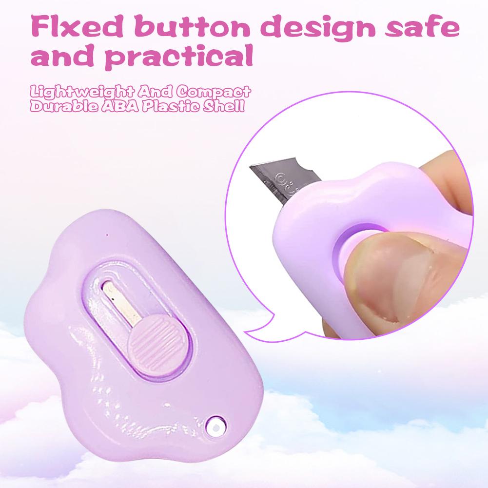 15ks Mini užitkový nůž Roztomilý přenosný Květinový Cloud Box Nůž Otvírák na dopisy Nůž na řezání papíru pro domácí kancelář