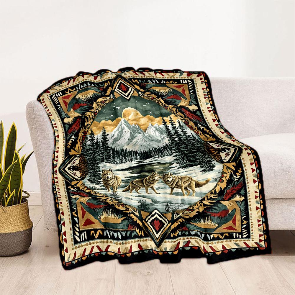 Deer In The Forest flannel,Lightweight,Flannel Blanket,Comfortable Blanket, Sofa Blanket, gift blankets,Holiday gift blanket Blankets