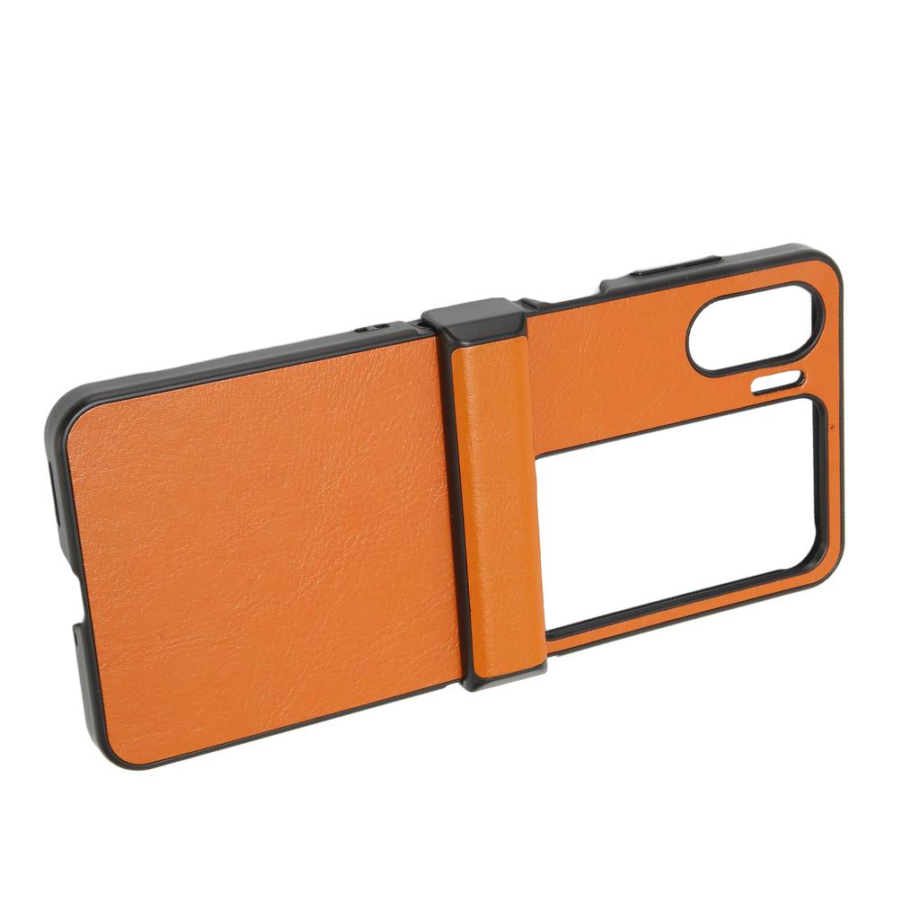 Phone Leather Protective Case Striped Foldable Cover Prevent Drop for Oppo Find N2 Flip