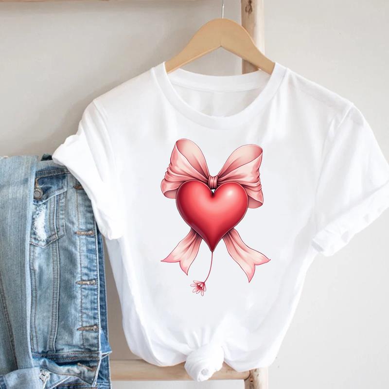(Asian Size) Lady Female Top Graphic Short Sleeve T-shirts Printed Fashion letter love Clothing Women Casual T Shirt Tee